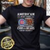Top American In My Veins Chicago Cubs And Chicago Bears In My Heart T-Shirt