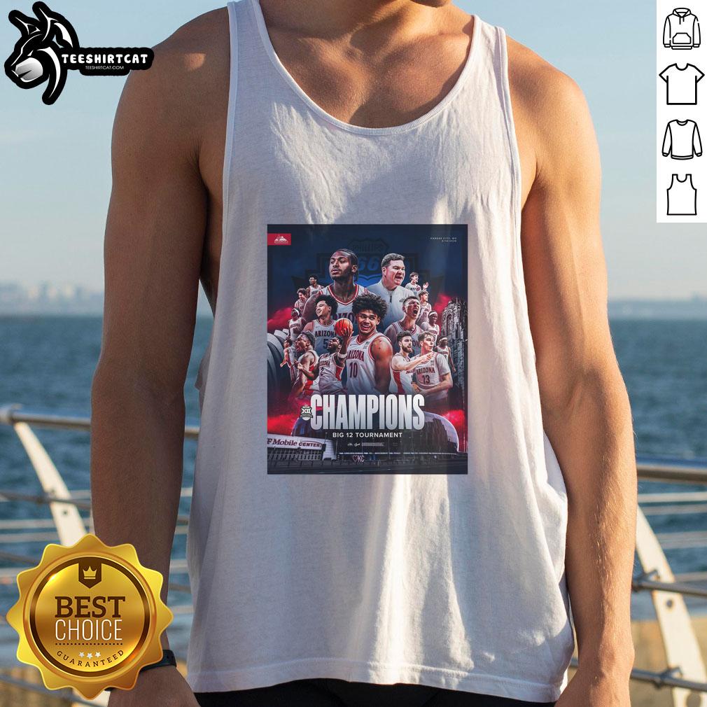 top-arizona-wildcats-big-12-tournament-2026-poster-tank-top Top Arizona Wildcats Big 12 Tournament 2026 poster tank top featuring team colors and logo for fans and supporters.