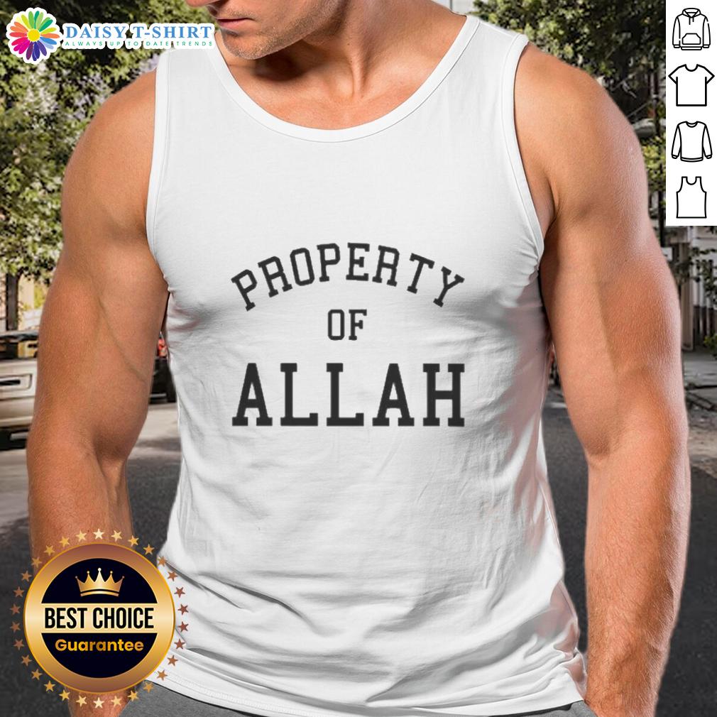 Top Austin Shooter Property Of Allah Tank Top Top Austin Shooter Property of Allah tank top featuring bold graphic design, perfect for fans of unique streetwear fashion.