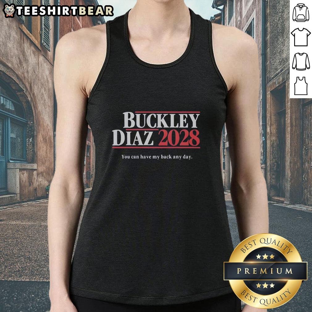 top-buckley-diaz-2028-you-can-have-my-back-any-day-tank-top Top Buckley Diaz 2028 'You Can Have My Back Any Day' Tank Top in vibrant colors displayed on a mannequin.