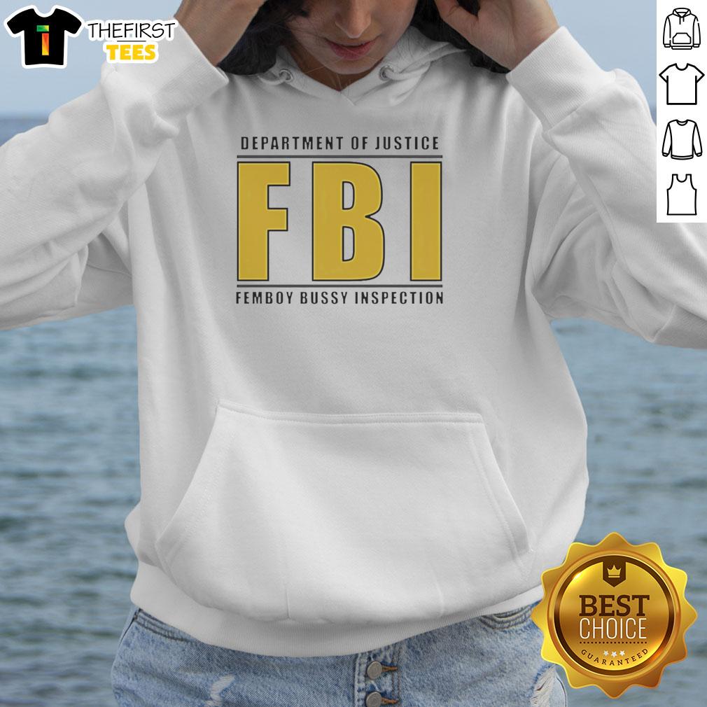 top-department-of-justice-fbi-femboy-bussy-inspector-hoodie Stylish femboy hoodie featuring the 'Top Department of Justice FBI' logo, perfect for trendy streetwear enthusiasts.