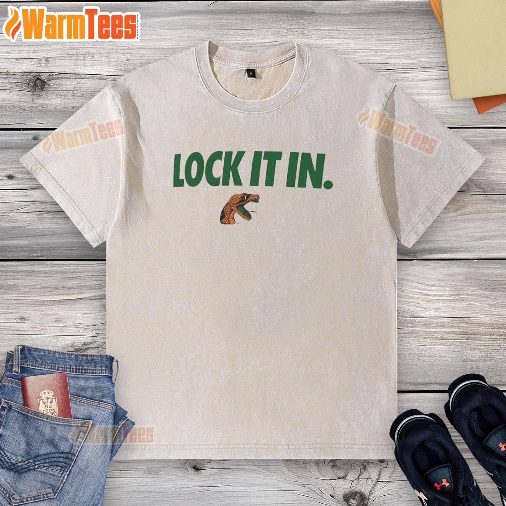 top-florida-am-rattlers-2026-lock-it-in-washed-t-shirt Top Florida AM Rattlers 2026 Lock It In Washed T-Shirt featuring vibrant colors and a stylish design for fans.