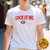 Top Georgia Bulldogs 2026 Lock It In T-Shirt featuring bold team graphics and vibrant colors for fans.