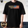Retro American Flag T-Shirt featuring 'Top Greatest Place On Earth' design, perfect for patriotic fashion lovers.