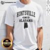 Top Huntsville Alabama Est 1809 varsity t-shirt featuring bold lettering and stylish design, perfect for local pride.