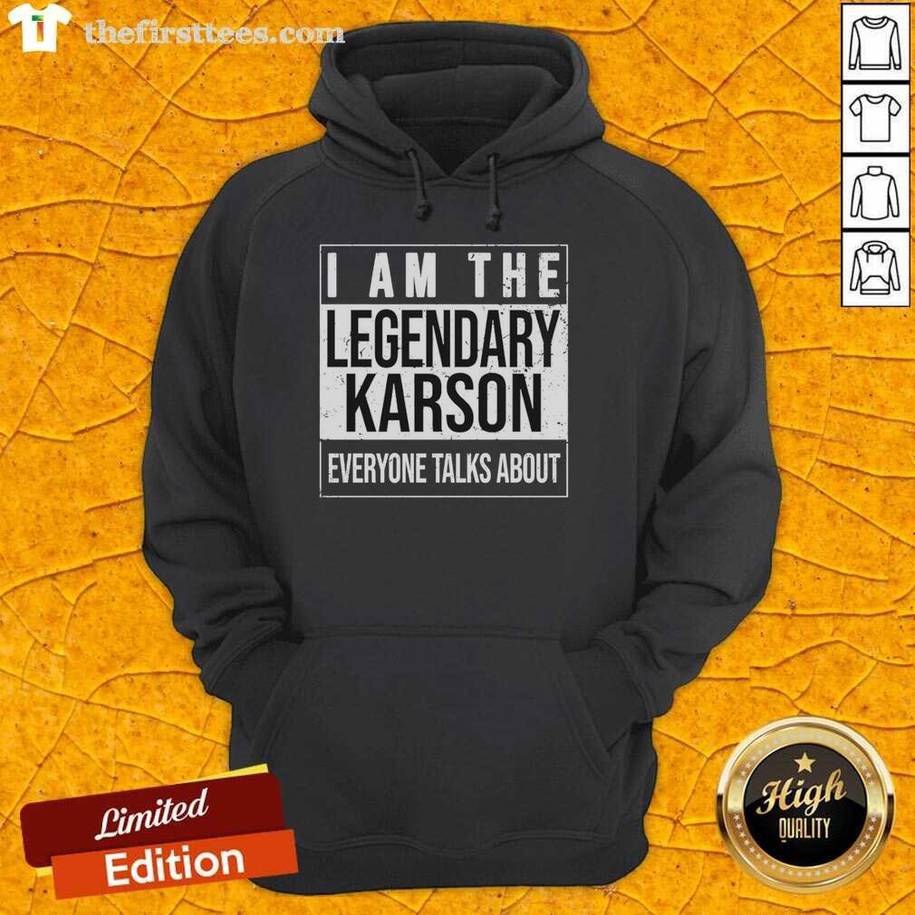 top-i-am-the-legendary-karson-everyone-talks-about-retro-hoodie Retro hoodie featuring 'I Am The Legendary Karson Everyone Talks About' text, perfect for stylish fans of Karson.