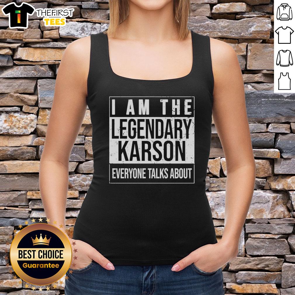 top-i-am-the-legendary-karson-everyone-talks-about-retro-tank-top Retro tank top featuring 'I Am The Legendary Karson Everyone Talks About' design, perfect for stylish casual wear.