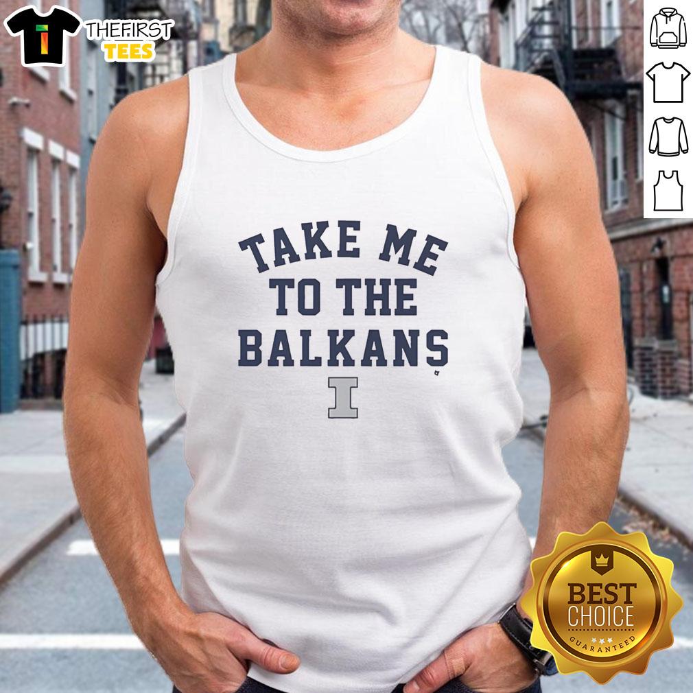 top-illinois-basketball-take-me-to-the-balkans-tank-top Top Illinois Basketball 'Take Me To The Balkans' tank top featuring a bold graphic design, perfect for fans and summer wear.