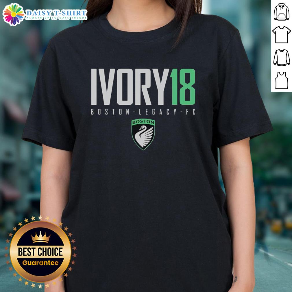 Top Ivory18 Laurel Ivory Boston Legacy Fc Logo Ladies Tee Top Ivory 18 Laurel Ivory Boston Legacy FC Logo Ladies Tee featuring stylish design for female fans.