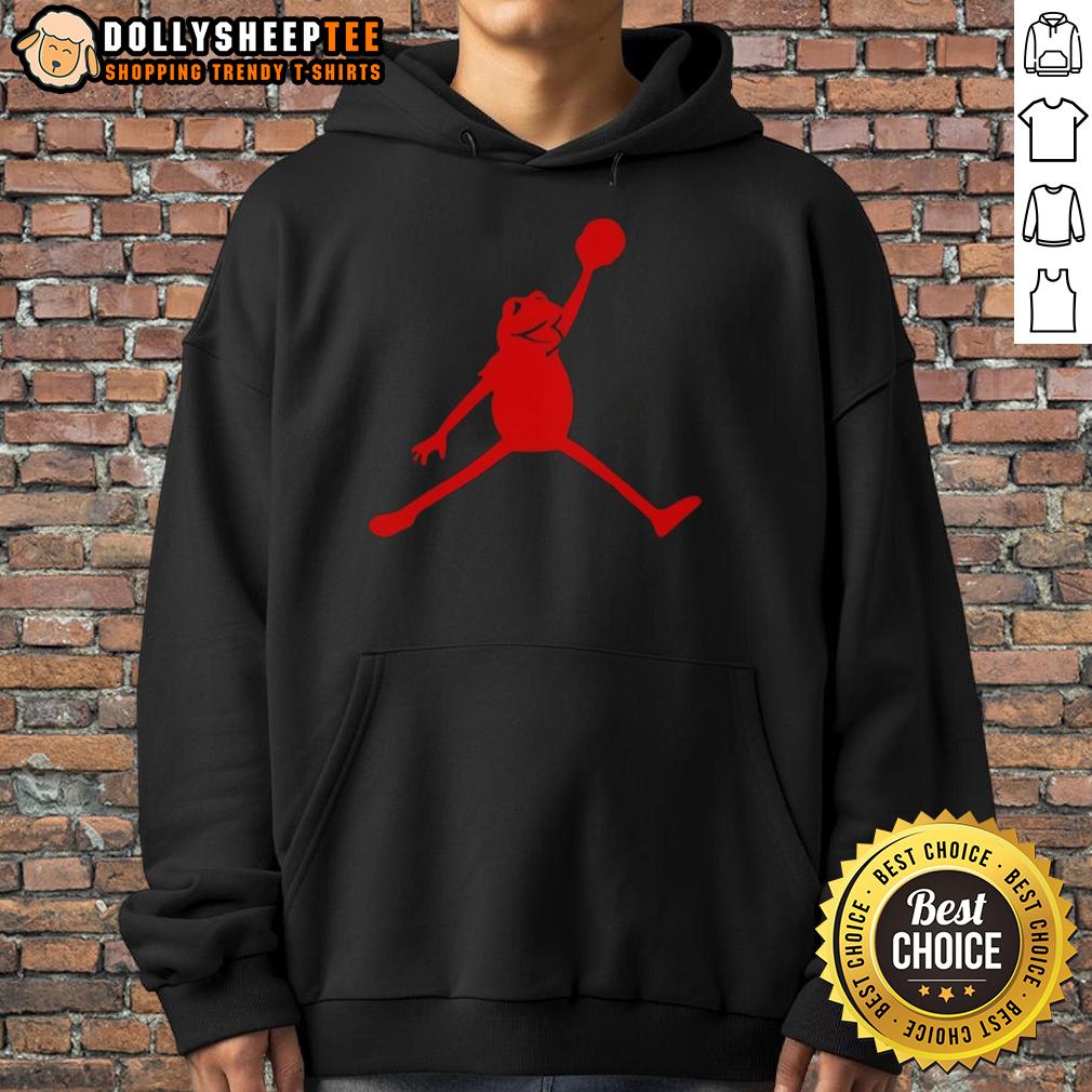 Top Jordan Frogs Jump Dunkman Kermit Parody Hoodie Top Jordan Frogs Jump Dunkman Kermit Parody Hoodie featuring a playful frog design in vibrant colors.