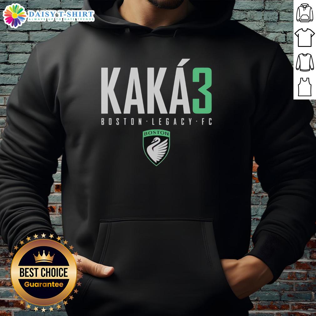 Top Kaka3 Boston Legacy Fc Logo Hoodie Alt Text: Top Kaka 3 Boston Legacy FC logo hoodie featuring a stylish design for soccer fans.