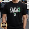 Alt Text: Top Kaka3 Boston Legacy FC logo t-shirt featuring vibrant colors and stylish design for soccer fans.