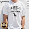 Top Los Angeles California Est 1781 varsity t-shirt featuring a stylish design for fans of LA culture and fashion.