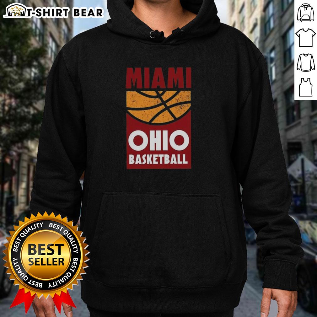 Top Miami Ohio Basketball Vintage Retro College Fan Graphic Hoodie Vintage Miami Ohio Basketball graphic hoodie for college fans featuring retro design in vibrant colors.