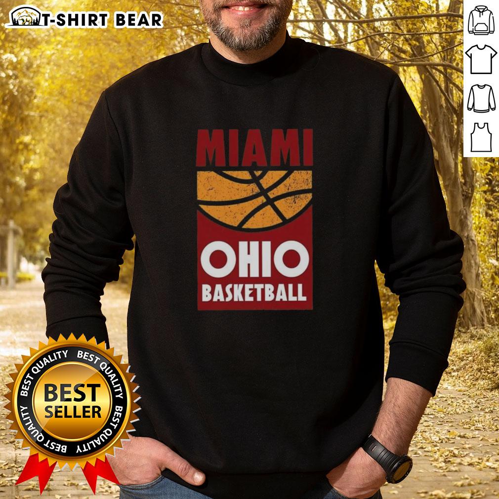 Top Miami Ohio Basketball Vintage Retro College Fan Graphic Sweatshirt Vintage Miami Ohio Basketball sweatshirt featuring retro college fan graphic for stylish sports enthusiasts.