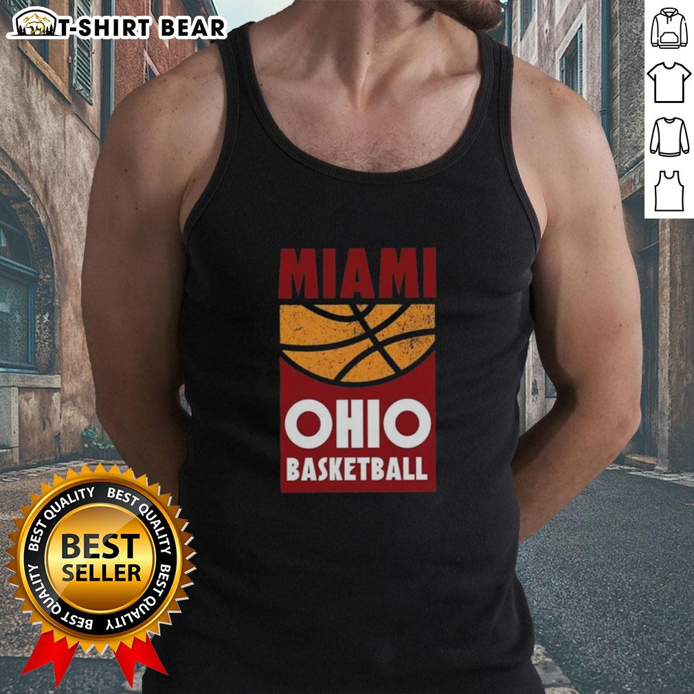 Top Miami Ohio Basketball Vintage Retro College Fan Graphic Tank Top Vintage retro Miami Ohio basketball tank top for college fans featuring iconic graphics and vibrant colors.
