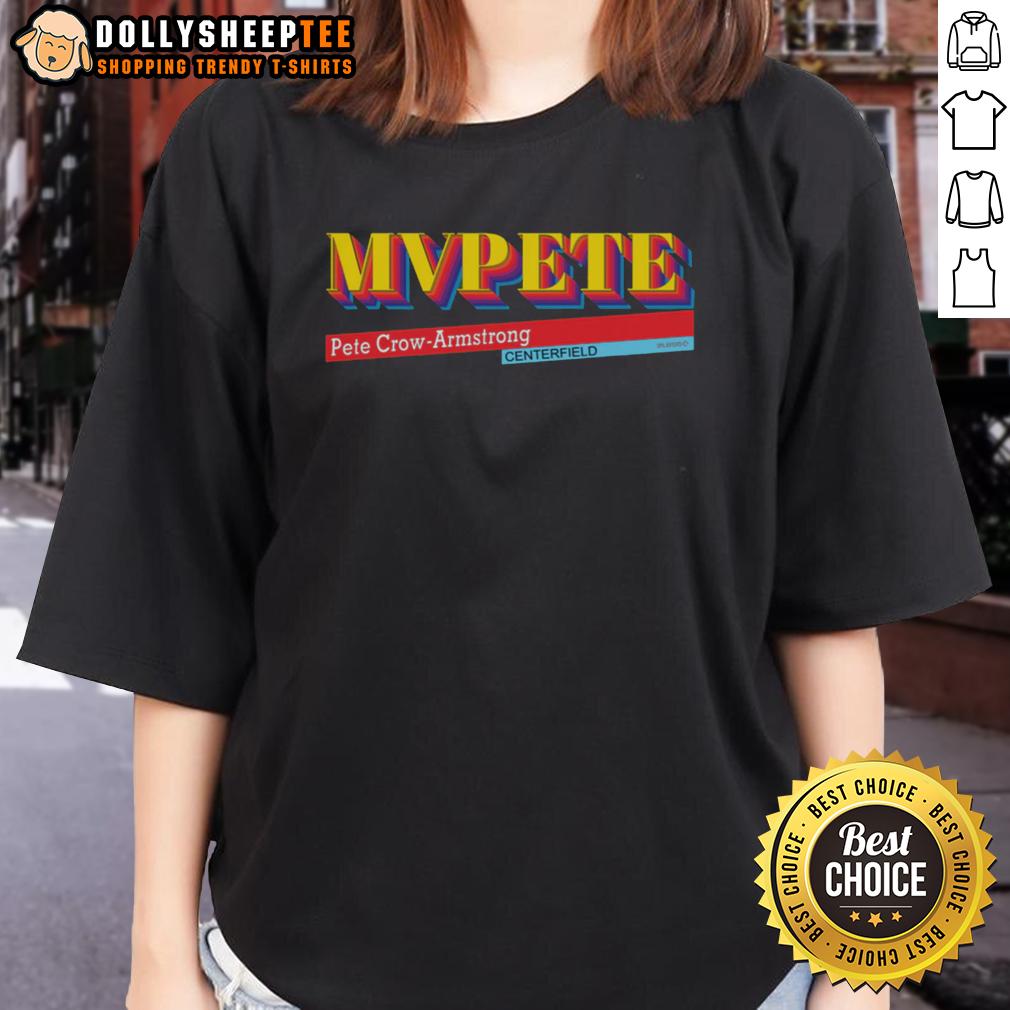 Top Mvpete Pete Crow Armstrong Centerfield Retro Baseball Ladies Tee Alt Text: Retro baseball ladies tee featuring Pete Crow-Armstrong, perfect for fans of MVPete and centerfield enthusiasts.