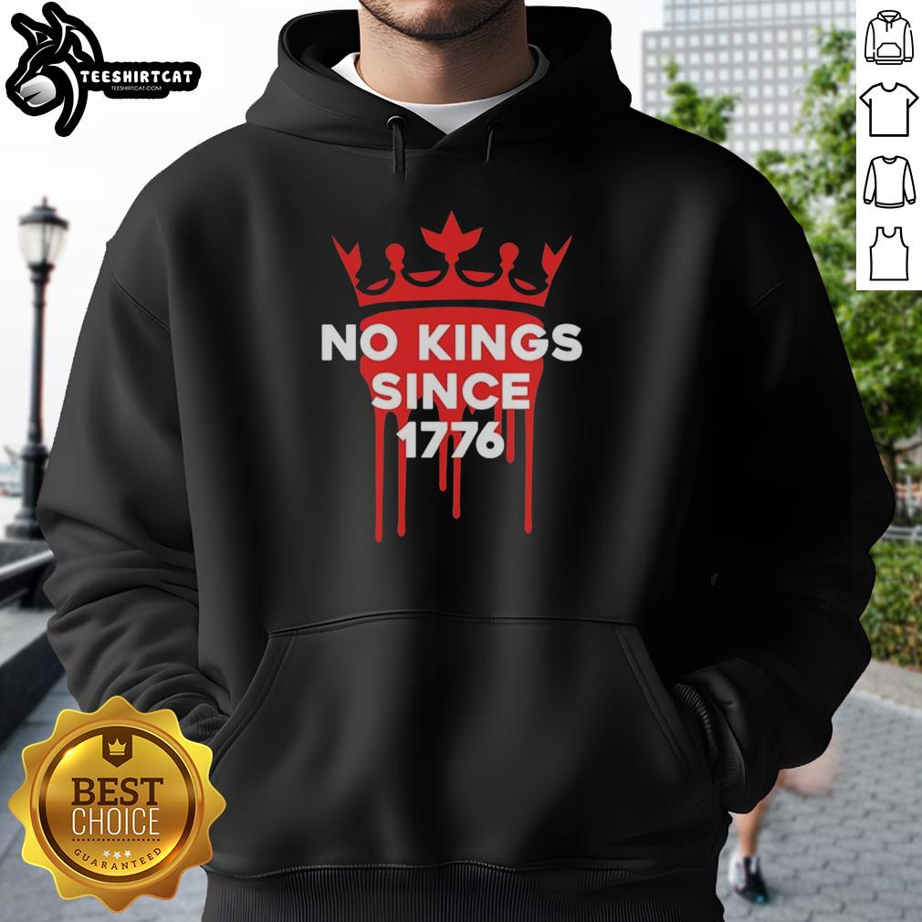 top-no-kings-since-1776-crown-melting-hoodie Top No Kings Since 1776 Crown Melting Hoodie featuring a unique design with a melting crown graphic.