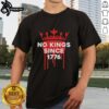 Top No Kings Since 1776 Crown Melting T-Shirt featuring a unique design with a melting crown graphic.