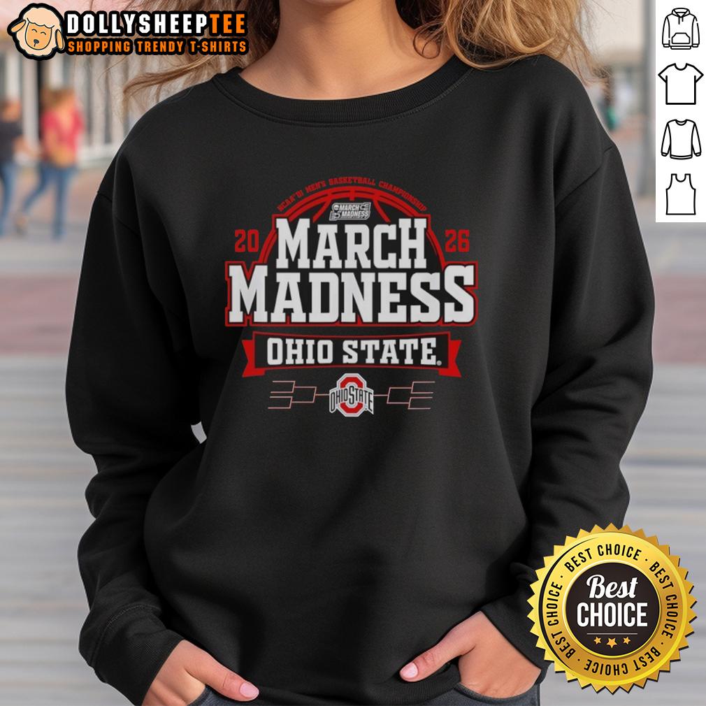 Top Ohio State Buckeyes March Madness 2026 Men'S Basketball Sweatshirt Ohio State Buckeyes March Madness 2026 men's basketball sweatshirt featuring team colors and logo, perfect for fans.