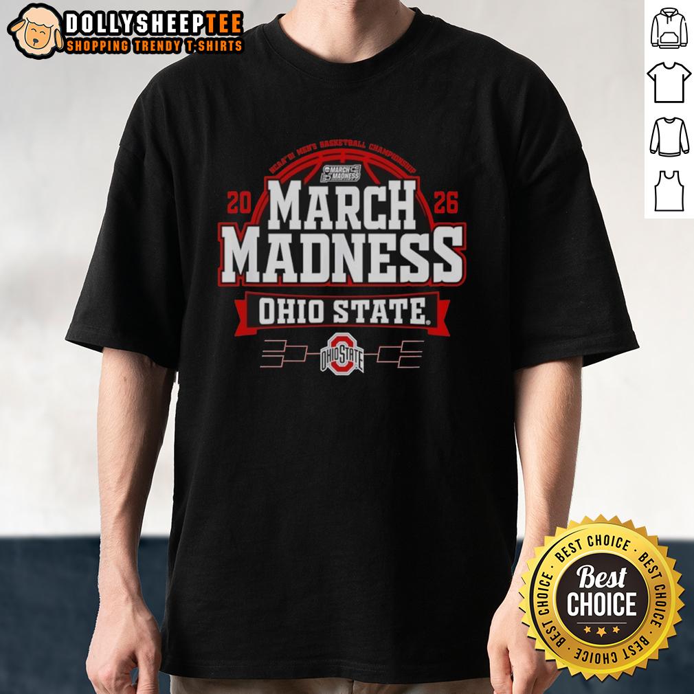Top Ohio State Buckeyes March Madness 2026 Men'S Basketball T Shirt Ohio State Buckeyes March Madness 2026 men's basketball t-shirt featuring team colors and logo for fans.