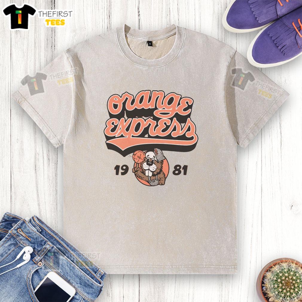 top-orange-express-1981-osu-basketball-vintage-washed-t-shirt Vintage washed t-shirt featuring the Top Orange Express 1981 OSU Basketball logo, perfect for sports enthusiasts and collectors.