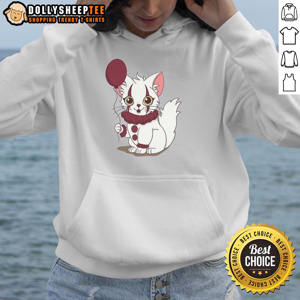 Top Pawnywise Pennywise Cat Hoodie Top Pawnywise Pennywise Cat Hoodie featuring a playful design perfect for pet lovers and Halloween enthusiasts.