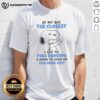 Top Peanuts Snoopy t-shirt featuring a humorous quote about aging and shower bars, perfect for fans of Snoopy and Peanuts.