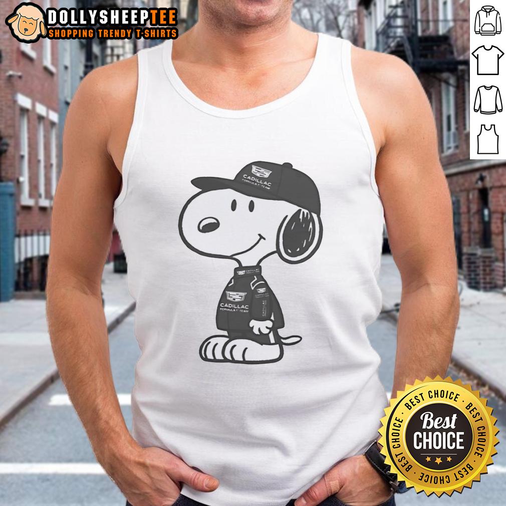 Top Peanuts X Cadillac Formula 1 Tank Top Top Peanuts X Cadillac Formula 1 tank top featuring iconic cartoon graphics and a stylish design for motorsport fans.