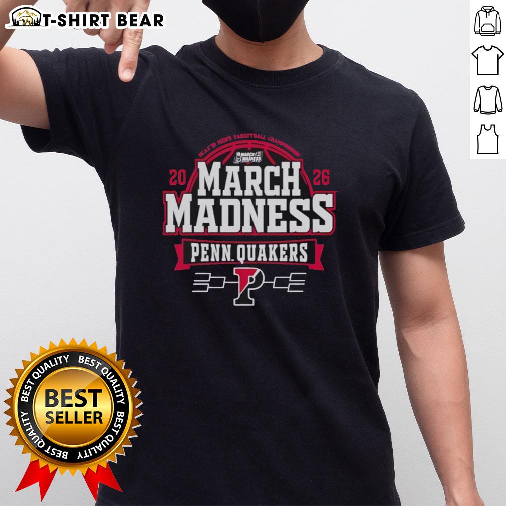 Top Pennsylvania Quakers 2026 Ncaa Men'S Basketball March Madness Bound T Shirt Top Pennsylvania Quakers 2026 NCAA Men's Basketball March Madness Bound T-Shirt featuring team colors and logo.