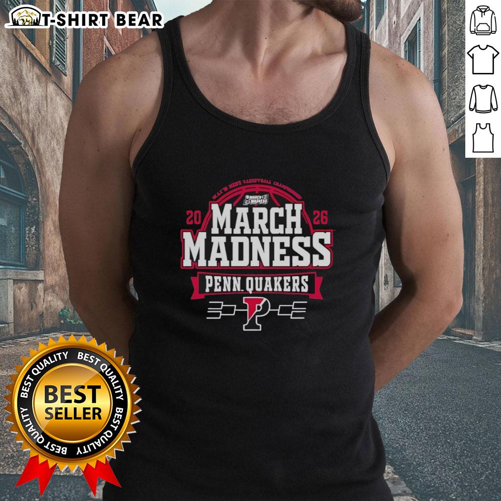 Top Pennsylvania Quakers 2026 Ncaa Men's Basketball March Madness Bound Tank Top Top Pennsylvania Quakers 2026 NCAA Men's Basketball March Madness Bound Tank Top featuring team colors and logo.