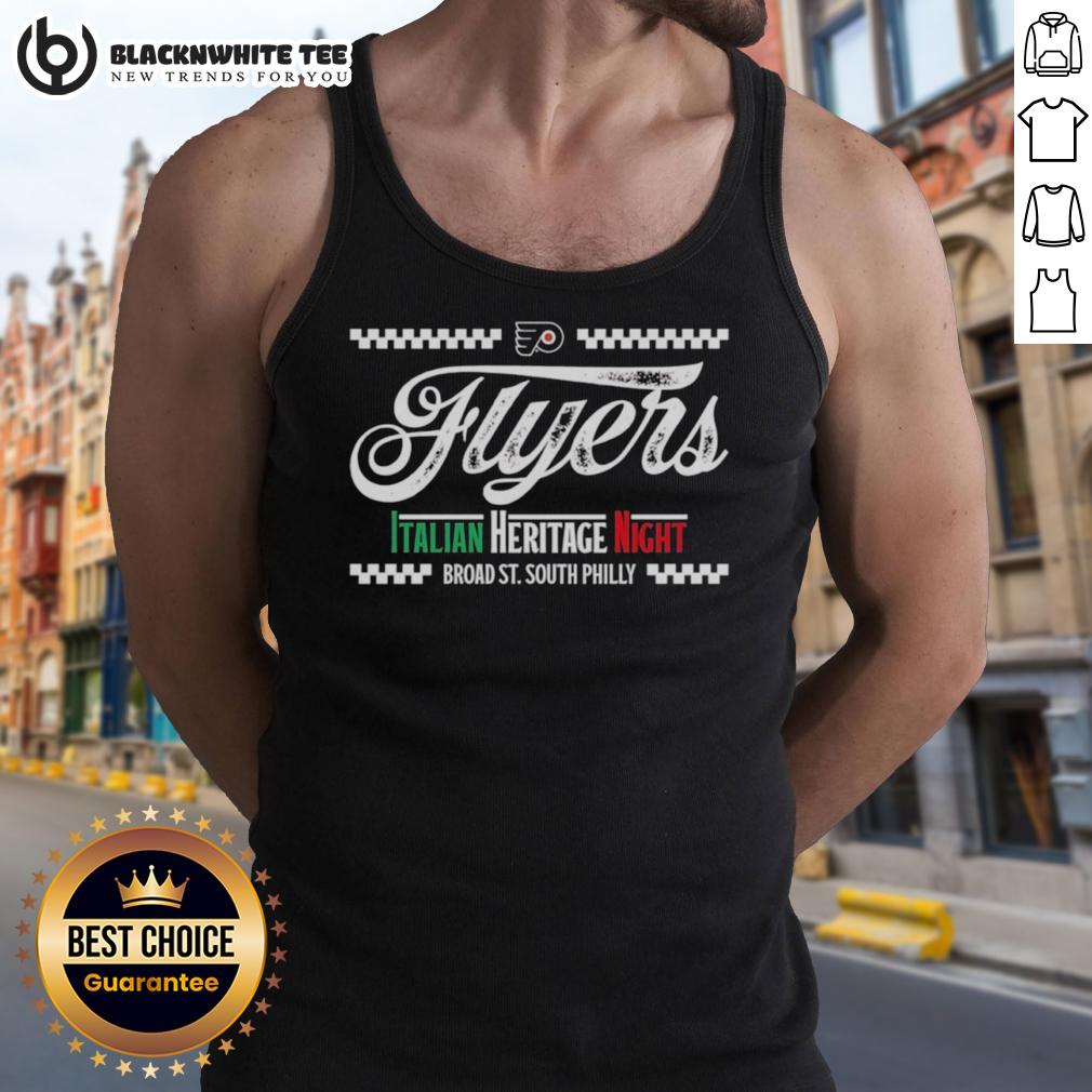 Top Philadelphia Flyers Italian Heritage Night Tank Top
