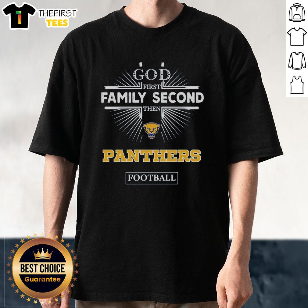 top-pitt-panthers-god-first-family-second-then-panthers-football-t-shirt Top Pitt Panthers God First Family Second Then Panthers Football T-Shirt design featuring team colors and logo.