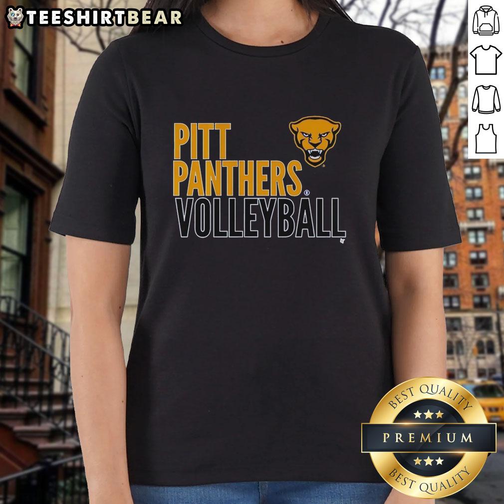 top-pitt-panthers-volleyball-logo-overlay-ladies-tee Top Pitt Panthers Volleyball logo overlay on a stylish ladies tee, perfect for fans and athletes.