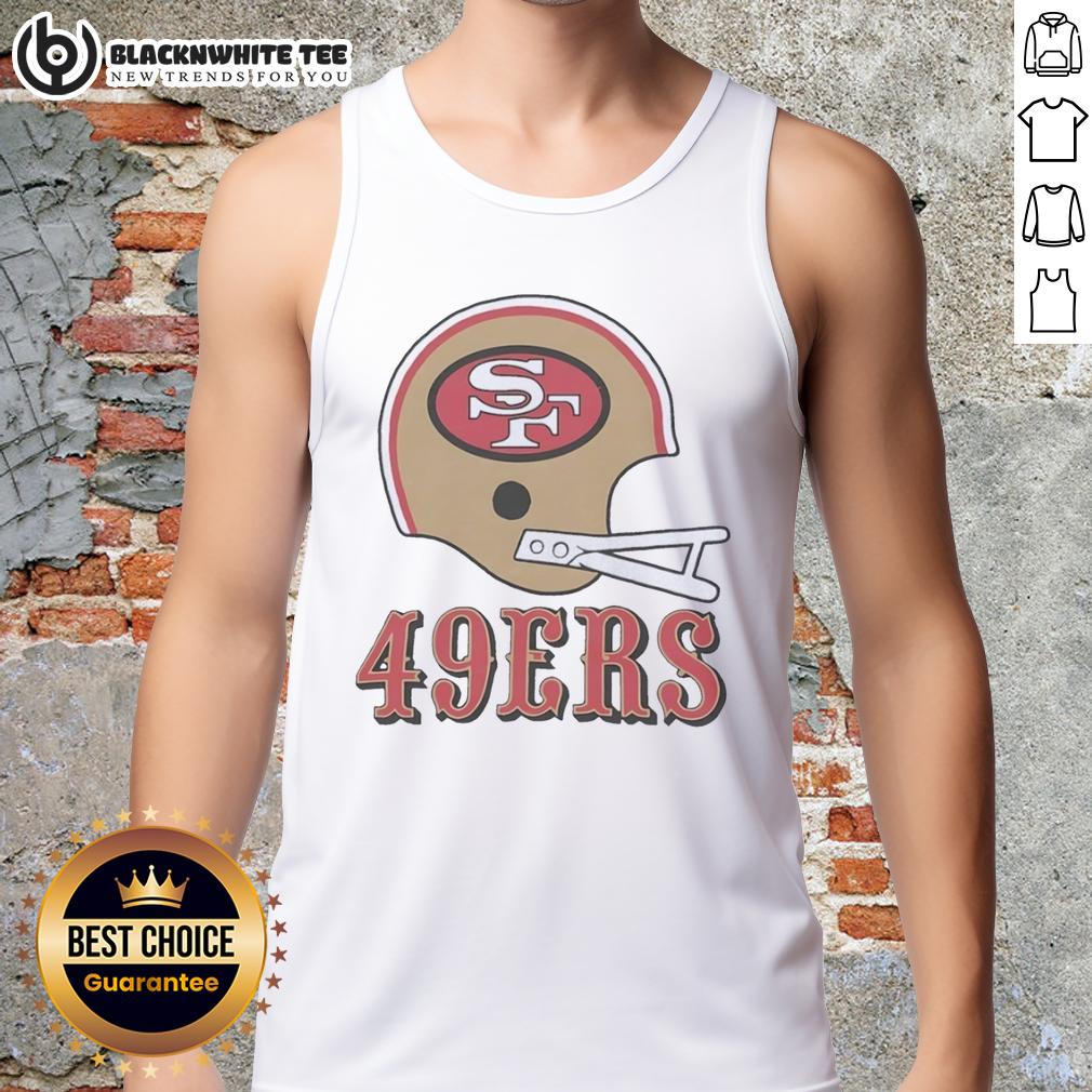 Top San Francisco 49Ers Football Logo In Big Helmet Tank Top