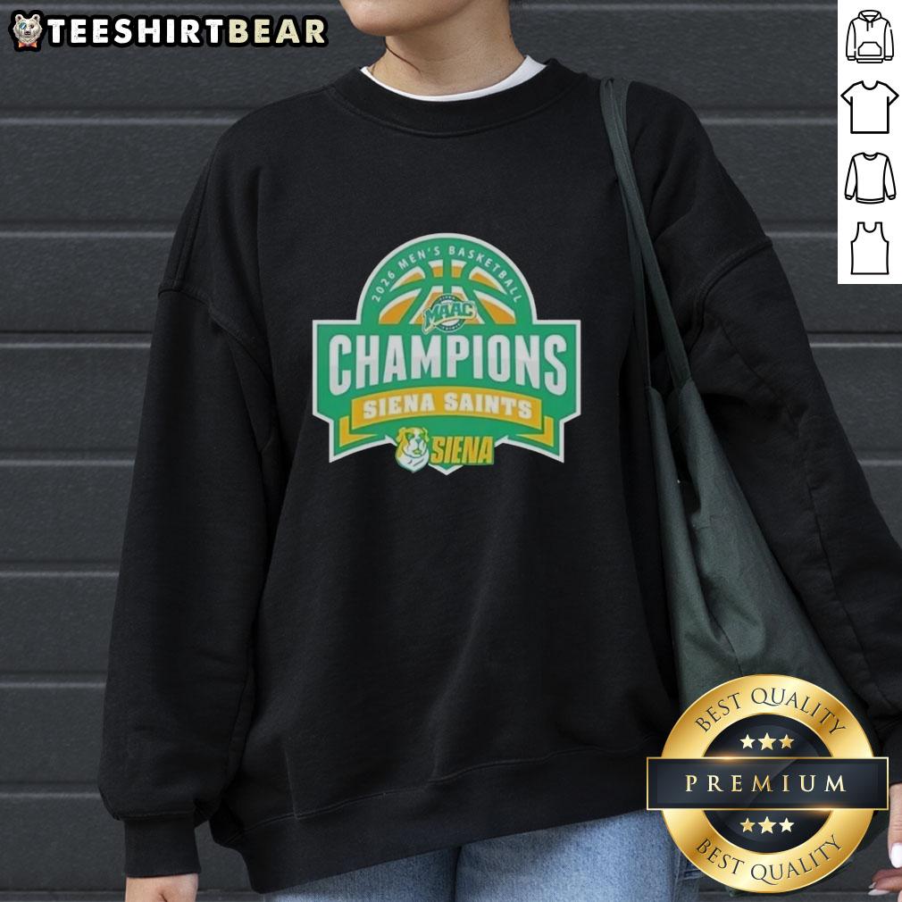 top-siena-saints-2026-maac-hoops-mens-basketball-tournament-champions-sweatshirt Top Siena Saints 2026 MAAC Hoops Men's Basketball Tournament Champions T-Shirt - Image 5