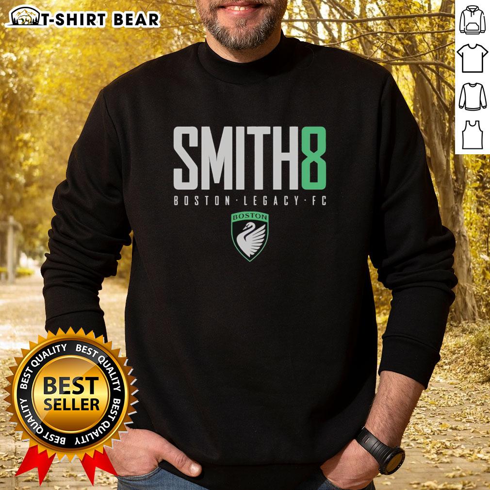 Top Smith8 Sammy Smith Boston Legacy Fc Logo Sweatshirt Alt Text: Top Smith 8 Sammy Smith Boston Legacy FC logo sweatshirt featuring vibrant team colors and comfortable design.