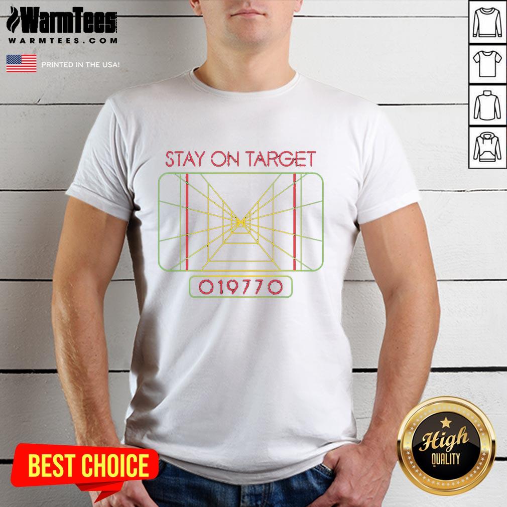 top-stay-on-target-019770-t-shirt Alt Text: Top Stay On Target 019770 T-Shirt featuring a stylish design for fans of gaming and pop culture apparel.
