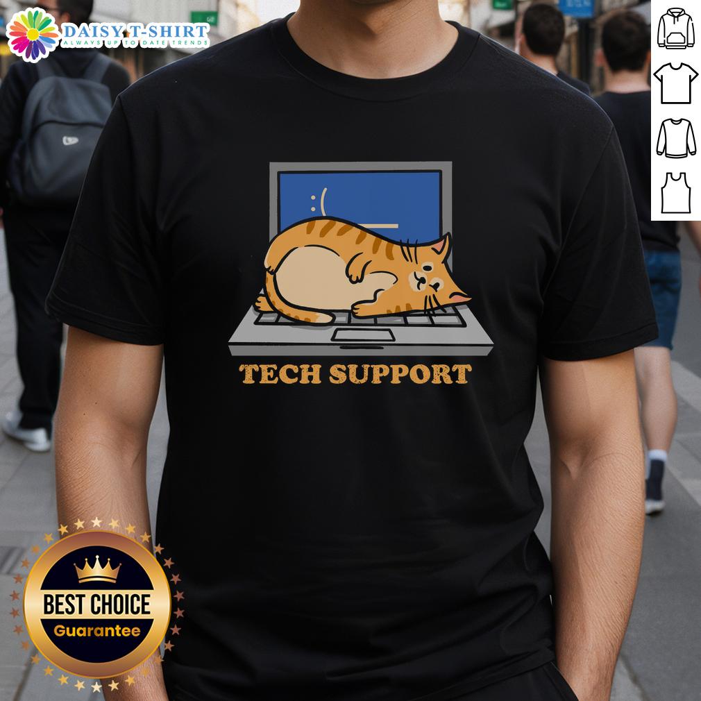 Top Tech Support Cat T Shirt