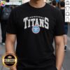 Top Tennessee Titans Nike Edge Enforcer T-Shirt in navy, featuring bold team logo and comfortable athletic fit.