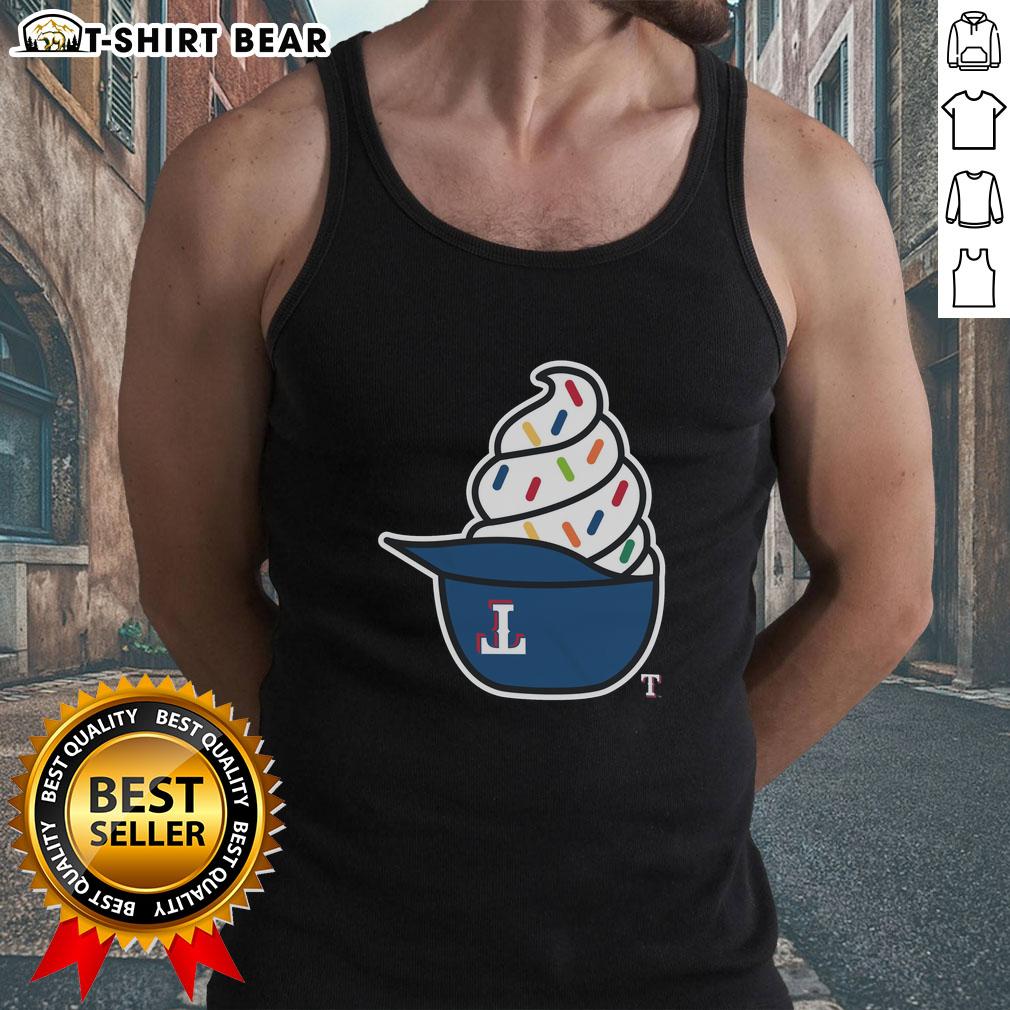Top Texas Rangers Ice Cream Tank Top Alt Text: Stylish Top Texas Rangers Ice Cream Tank Top featuring vibrant team colors, perfect for summer outings and game days.