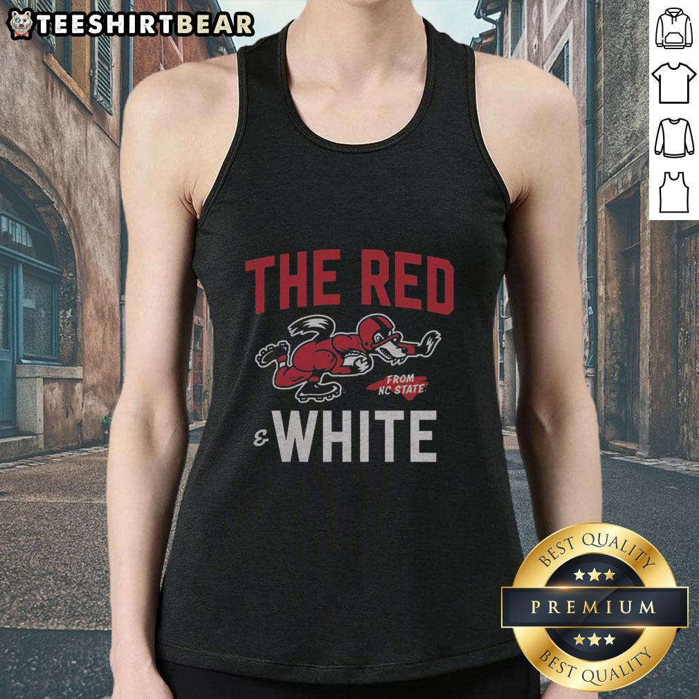 top-the-red-and-white-nc-state-football-tank-top Stylish red and white NC State football tank top, perfect for game day or casual wear, showcasing team spirit.