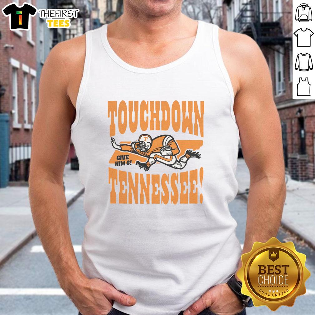 top-touchdown-tennessee-vintage-tank-top Vintage Tennessee tank top featuring a stylish design, perfect for game day and showing off your team spirit.