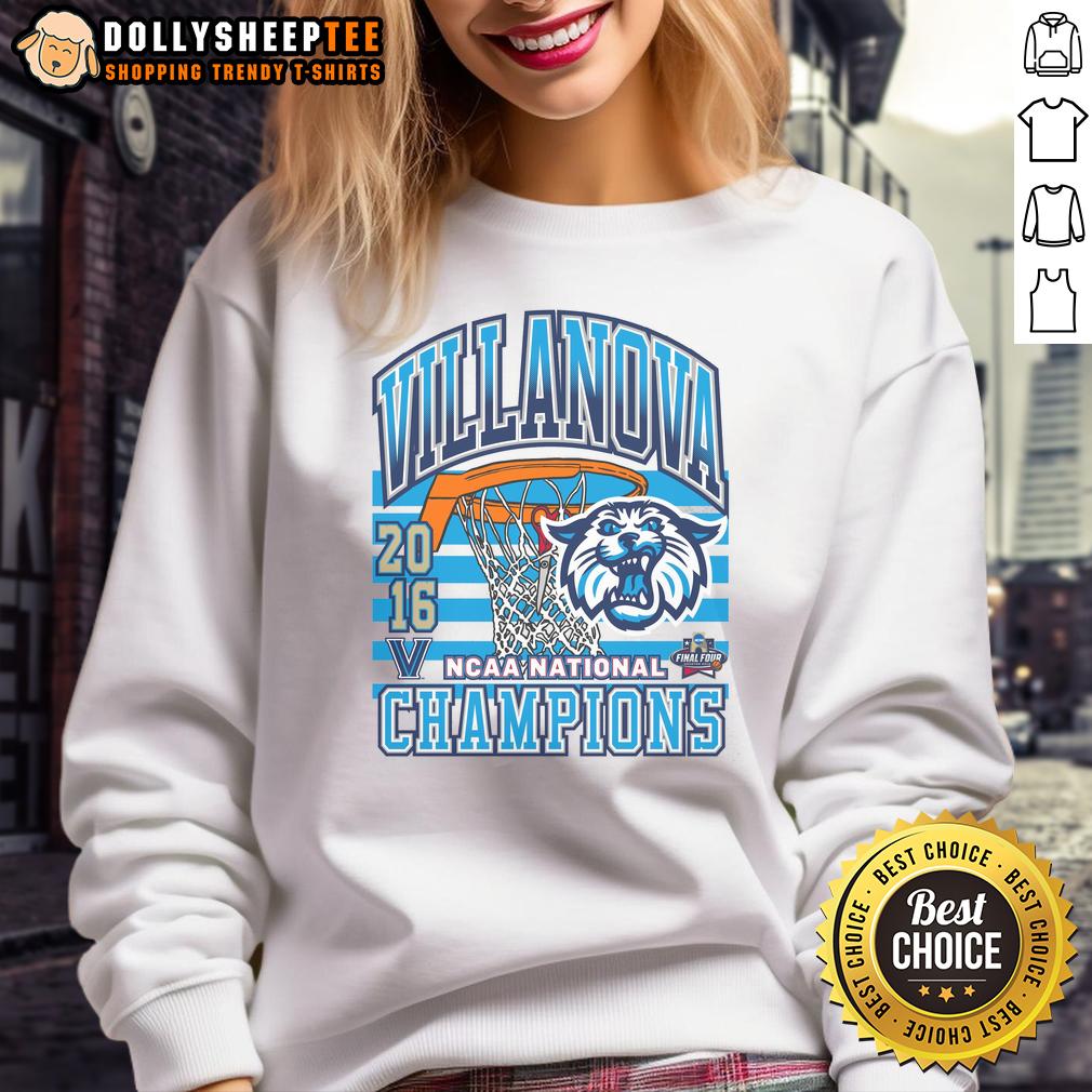 Top Villanova Wildcats Past Champs Tourney Win Sweatshirt Alt Text: Villanova Wildcats past champions sweatshirt featuring team logo, perfect for fans celebrating tournament wins.