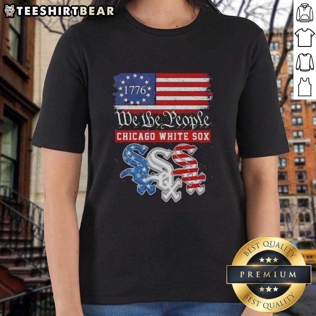 top-we-the-people-chicago-white-sox-american-since-1776-ladies-tee Ladies' tee featuring 'We The People Chicago White Sox American Since 1776' design for baseball fans.