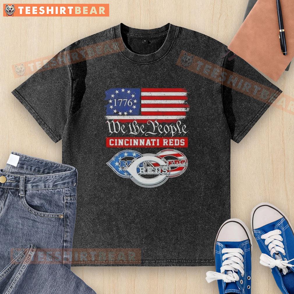 top-we-the-people-cincinnati-reds-american-since-1776-washed-t-shirt Top We The People Cincinnati Reds American Since 1776 washed t-shirt featuring vintage design and patriotic colors.
