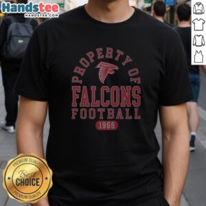 Premium Atlanta Falcons Football Property 1966 T-Shirt featuring vintage design and team logo, perfect for fans.