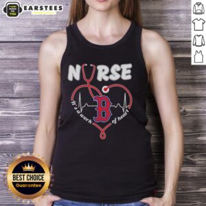 Boston Red Sox MLB Nurse tank top featuring a stethoscope design, perfect for sports fans and healthcare professionals.