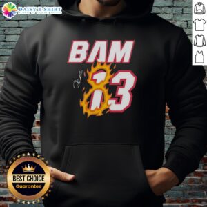 Top Bam 83 Miami Basketball Hoodie featuring vibrant colors and stylish design, perfect for fans and casual wear.