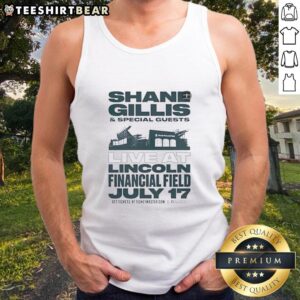 Shane Gillis and special guests performing live at Lincoln Financial Field, July 17, in stylish tank tops.